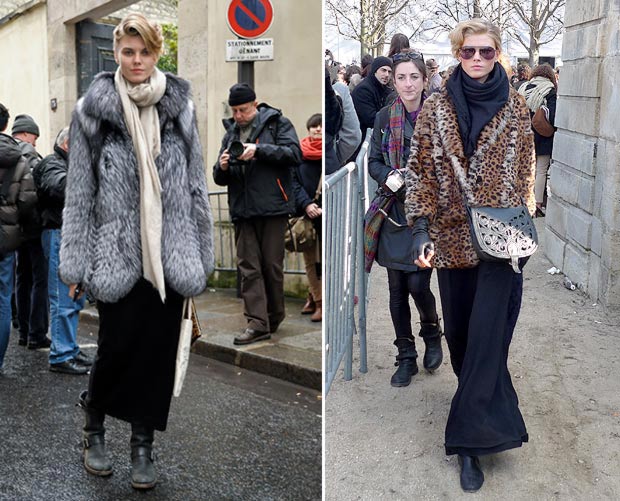 Fur Coats off duty outfits