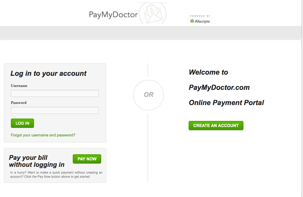 PayMyDoctor: Online Medical Bill Payments At www.paymydoctor.com