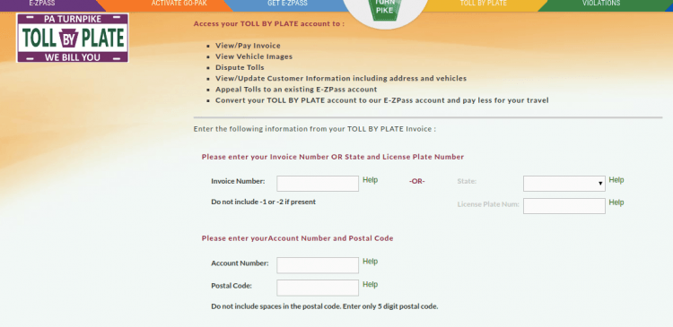 PATurnpikeTollByPlate Login: Access To Your Toll By Plate Account At www.paturnpiketollbyplate.com