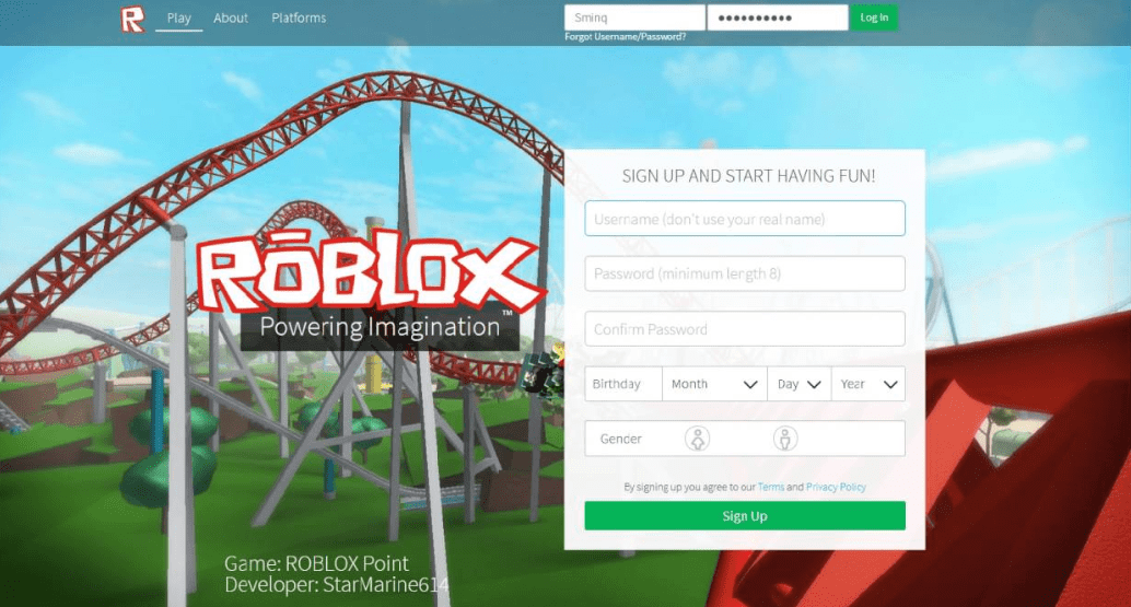 Roblox Login Desktop Site