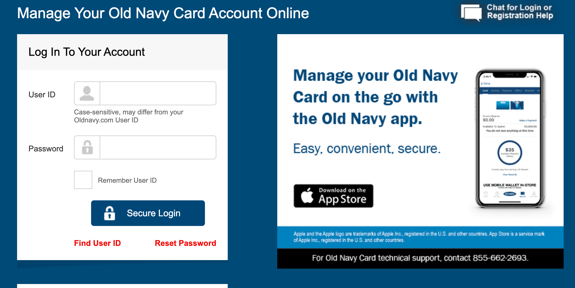 Old Navy Credit Card Login, Activation & Pay Bills Online At www.oldnavy.com