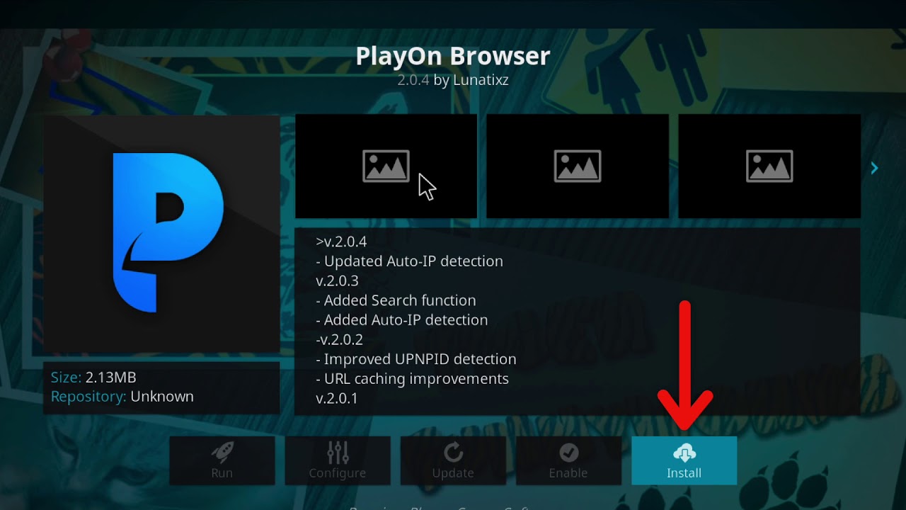 Kodi PlayOn Addon