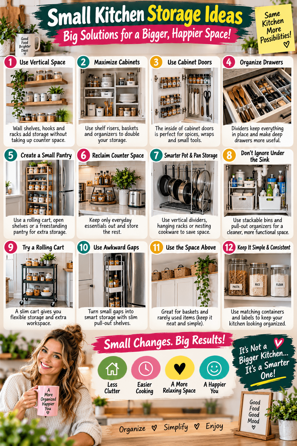 13 Small Kitchen Storage Ideas That Create So Much Extra Space