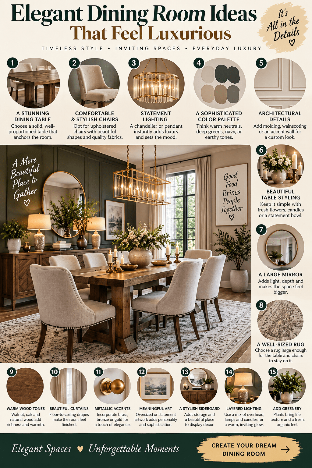 Elegant Dining Room Ideas That Feel Luxurious