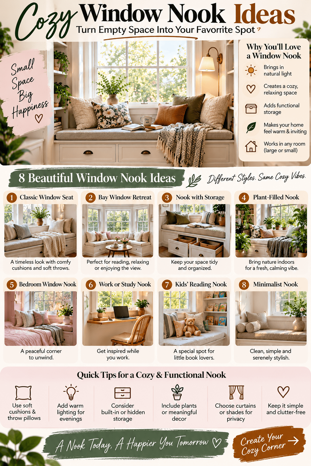 Cozy Window Nook Ideas That Turn Empty Space Into Your Favorite Spot